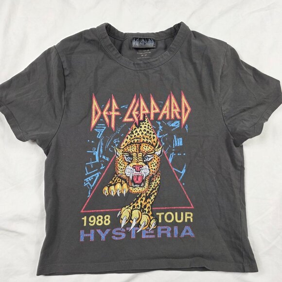 Def Leppard Hysteria 1988 Tour Shirt Cotton On Mens Medium Black Short Sleeve - Picture 1 of 9